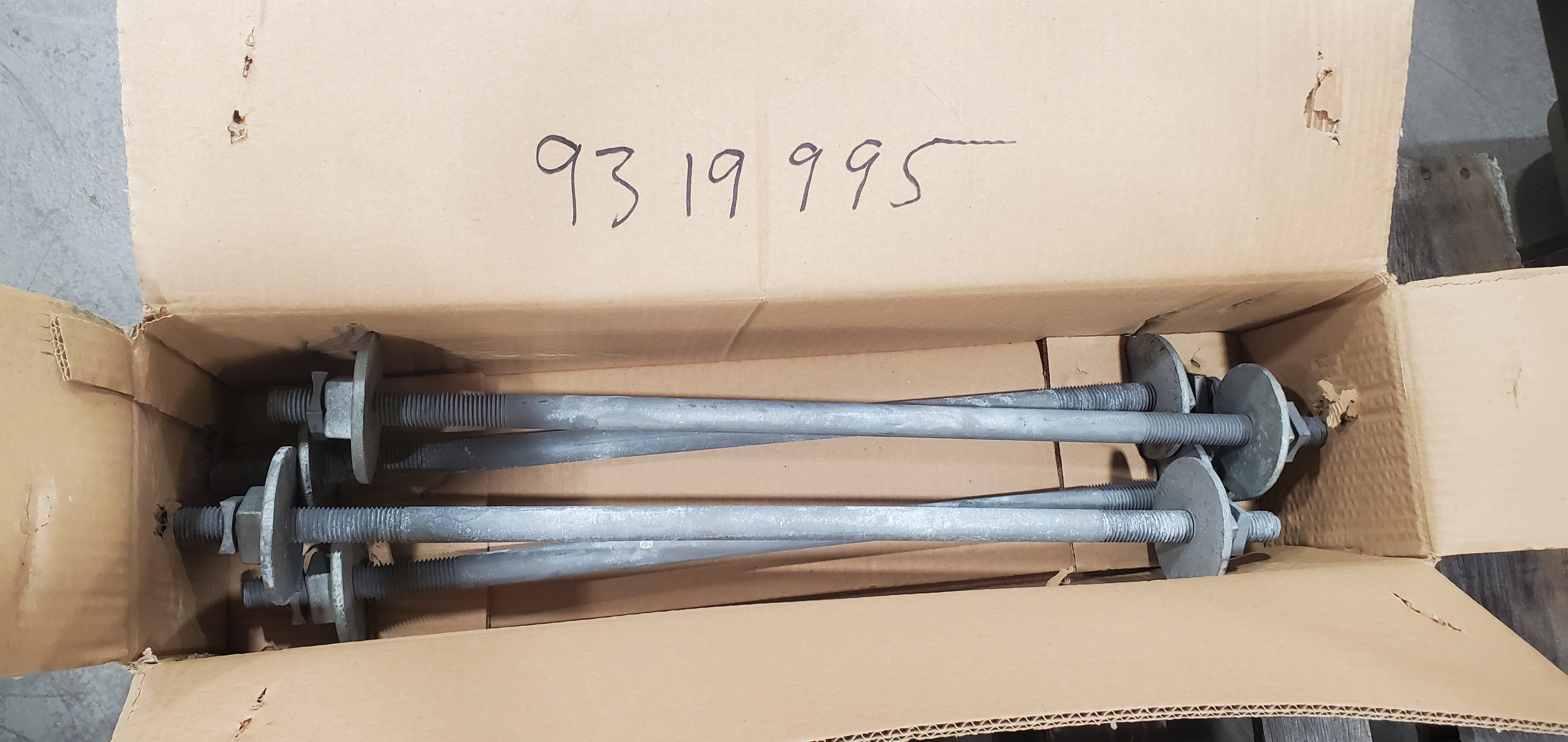 BOLT, DBL END 7/8IN DIAx28IN L GALVS